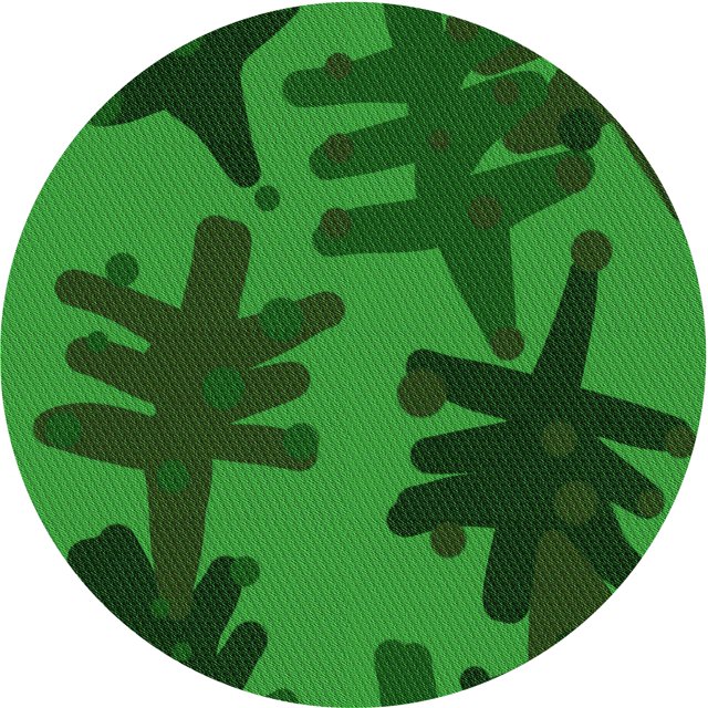 Ahgly Company Tapis Rond Lavable en Machine Intérieur Transitionnel Vert Émeraude Profond, 5 Pieds Rond