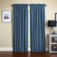 thumbnail image 1 of Blazing Needles Twill Drapery Panel (Set of 2), 84" by 52", Indigo, 1 of 2