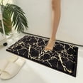 thumbnail image 2 of Iumwxz Bathroom Mat Rug S Absorbent Non-Slip Foam Machine Washable Soft Velvet Bath Mats Easier To Dry for Bathroom Floor Floor Mat Bathroom Rug Black Polyester, 2 of 9