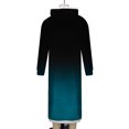 thumbnail image 3 of RXMEKW Gradient Fleece Hooded Robe for Men with Pockets, Long Sleeve Bathrobe for Lounging, Print, 3 of 4