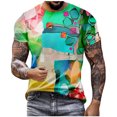 thumbnail image 2 of EGNMCR T-Shirts à Manches Courtes pour Hommes Été Décontracté Col Rond T-shirt, Mode Hommes Décontracté Impression Numérique 3D Sport Manches Courtes Hauts d'Été Décontractés,, 2 of 5