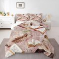 thumbnail image 1 of Erosebridal Feather Print Bedding Twin Comforter Set,Book Lovers Down Comforter,Readers Room Decorative,Reversible,2-Piece, 1 of 8