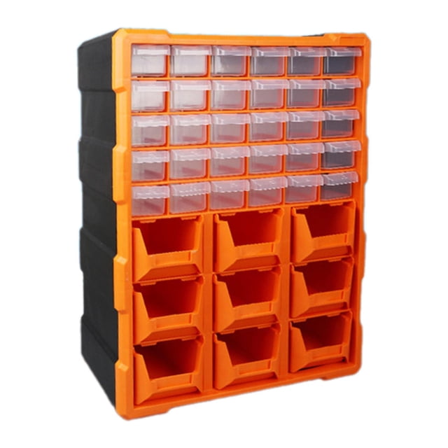 Almencla Components Parts Storage Cabinet with Drawers 15x6.3x18.7inch for Craft Room B