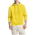 thumbnail image 1 of Mens Camo Hoodie Long Sleeve Drawstring Fleece Lined Solid Color Pullover Sweatshirts, 1 of 6