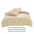 thumbnail image 3 of Vaidha All-Season Bedding Set - 4-Piece Washable Solid Color Bed Sheet Duvet Cover And Pillowcases, 3 of 7