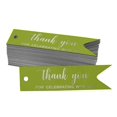 thumbnail image 1 of Inkdotpot Pack Of 50 Thank You For Celebrating With Us Bridal Shower Favor Paper Tags Craft Real Silver Foil Hang Tags, 1 of 6