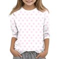 thumbnail image 1 of MeetoTime T-shirt pour Enfants, Mode, Couleur Unie, Imprimé, Manches 3/4, Col Rond, Hauts, Tout-Petits, Enfants, pour Garçons et Filles, 1 of 4