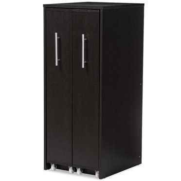 Bowery Hill Armoire de Rangement Multimédia à 2 Portes Coulissantes, Brun