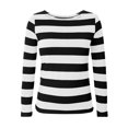 thumbnail image 3 of Blouses pour Femmes Chemise Décontractée à Rayures Imprimées pour Femmes T-Shirt à Manches Longues à Col Rond T-Shirts pour Femmes, 3 of 5
