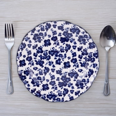 Mainstays 7.5" Pad printed salad plate wave shape