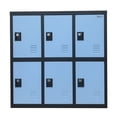 thumbnail image 1 of Mecolor Furniture 6 Door Staff Locker with Lock Latch, Office Cabinet for Books Files Lunch Boxes Storage, 1 of 6