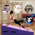 thumbnail image 3 of BestMassage Gymnastics Mat 48x24 Inch Incline Mat Tumbling Folding Gymnastic Tumbling IndoorOutdoor Exercise Home Gym Yoga Handle, Pink, 3 of 8