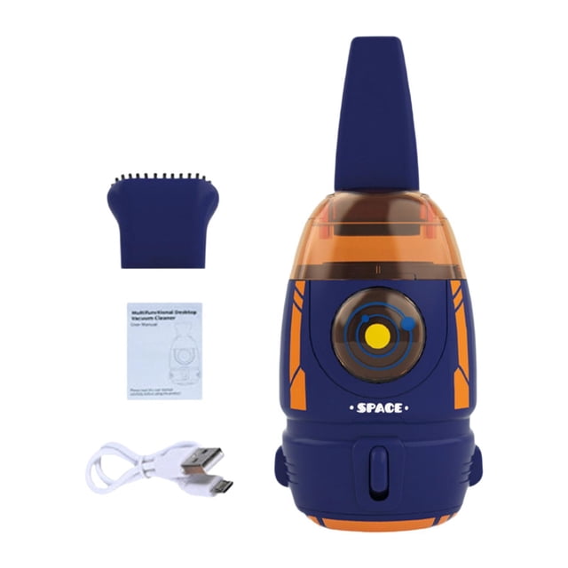 simhoa Desktop Vacuum Cleaner Elegant Power Table Dust Cleaner for Office Dorm Desk Orange Blue