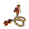 thumbnail image 2 of Xuanheng Bird Spiral Rope Perch Bird Cage Toy, Hanging Flexible Resting with Bell, Parrot 0.5m, 2 of 8