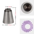 thumbnail image 2 of stanreset Hot Sale 1PC Stainless Icing Piping Nozzle Cream Cake Decorating Pastry Tip Fondant Cake Tools Kitchen Baking Gadgets No.02 1Set, 2 of 6