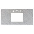 thumbnail image 2 of 39.75-in. W  19.5-in. D Stone Top In Bianca Carara Color For 3H8-in. Faucet AI-307, 2 of 3