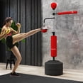 thumbnail image 2 of Soozier Standing Punching Bag with 2 Speed Balls, 360° Reflex Bar, Red, 2 of 10