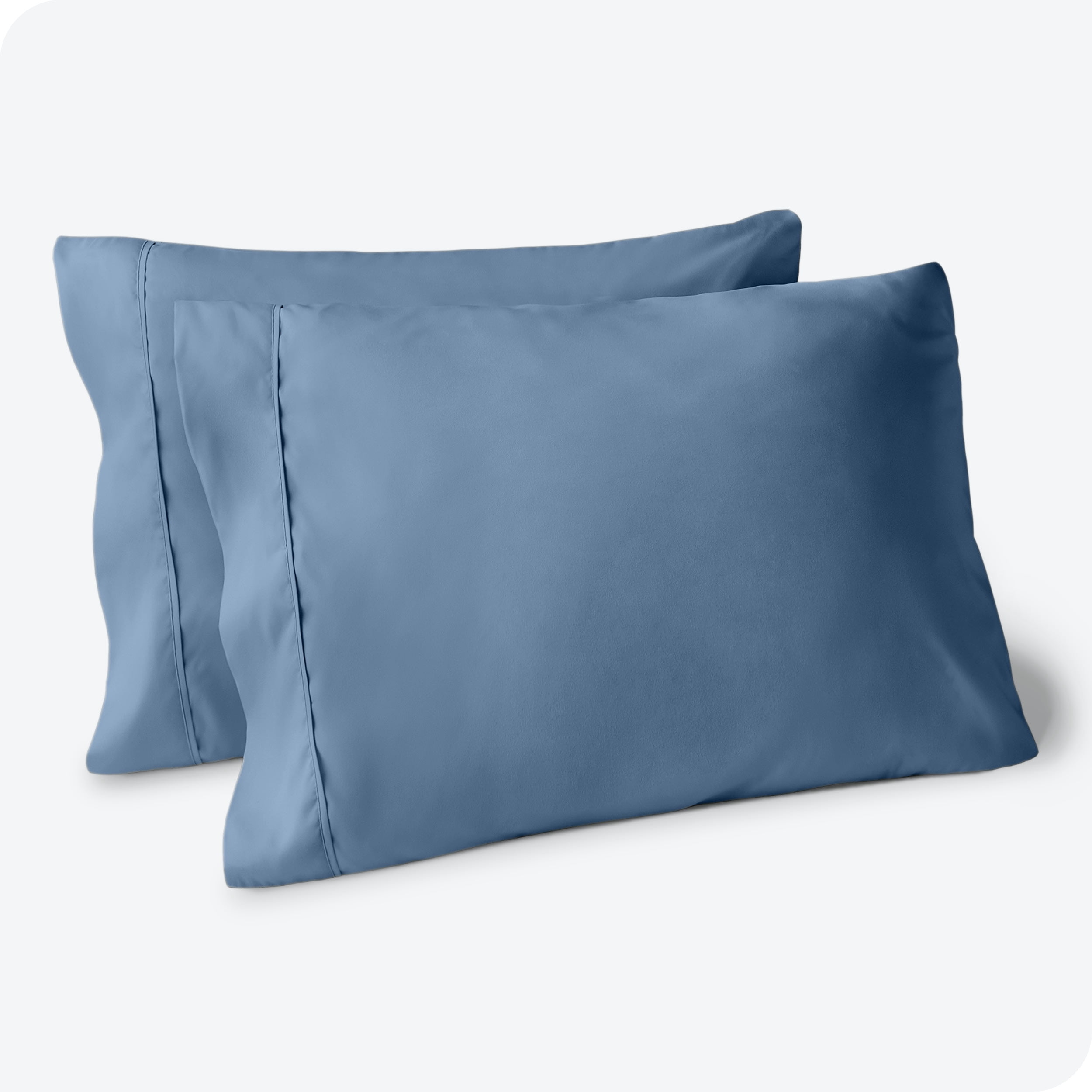 Bare Home Pillowcase Set - Premium 1800 Collection - Double Brushed - Ultra Soft - King Size, Coronet Blue, 2 Count