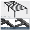 thumbnail image 4 of Yaheetech Metal Platform Bed Frame, Twin XL, Steel Slat Support and Durable Steel Framework, Twin XL, 4 of 9