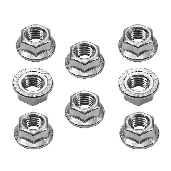 12 Pack M 12 Serrated Flange Hex Nuts, M12-1.75mm Hexagon Flange Nuts, Locknuts Replacement Nut for DIY Home Mechanism