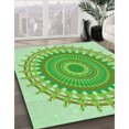 thumbnail image 3 of Ahgly Company Tapis Rectangulaire d'Intérieur Lavable en Machine Vert Jade, 6 Pieds x 9 Pieds, 3 of 7