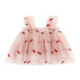thumbnail image 1 of EIMELI Été Jolie Bébé Filles Robe Douce Sangle Sans Manches Fleurs Imprimé Dentelle Tutu Robe Rose Marguerite 1-2 Ans, 1 of 7