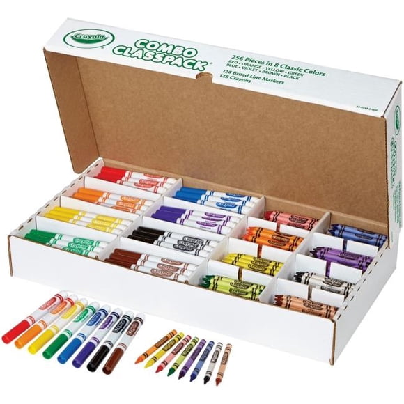 Crayola  Crayons & Markers Set, Assorted - 256 Count