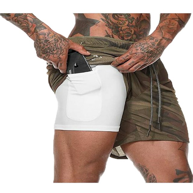 Men Athletic Outdoor Workout Running Shorts Sport Pants