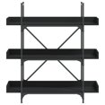 thumbnail image 3 of vidaXL Bookcase 3-Tier Black 39.4"x13"x42.7" Engineered Wood, 3 of 6