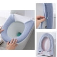 thumbnail image 1 of Birdeem Housse de Siège de Toilette Salle de Bain Douce Plus Épaisse Réchauffeur avec Boutons-Pression Tissu Extensible Lavable Housses de Siège de Toilette Réutilisables Installation Facile Nettoyage, 1 of 1