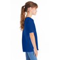 thumbnail image 2 of Hanes Boy`s 5.2 oz COMFORTSOFT HEAVYWEIGHT T-Shirt, XS, Deep Royal, 2 of 3