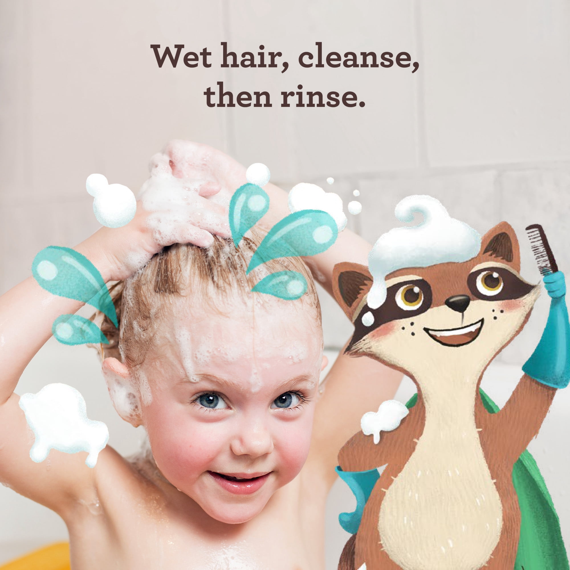 Shampooing et revitalisant hydratant 2 en 1 Aveeno Kids avec extrait d’avoine, shampooing sans sulfates, revitalisant de soins capillaires, n’irrite pas les yeux, peau, cuir chevelu sensibles, 354 ml