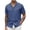 Dark Blue, variant on AherBiu Short Sleeve Shirts for Men Linen Cotton T-Shirts Button down Tee Shirts for Men Summer Beach T Shirts