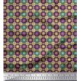 thumbnail image 1 of Soimoi Poly Georgette Fabric Floral Mandala Printed Craft Fabric by The Yard 52 Inch Wide, 1 of 3