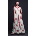 thumbnail image 2 of Bimba Floral Printed Front Slit Sleeveless Summer Spring Women Maxi PartyDress-XXX-Large, 2 of 5