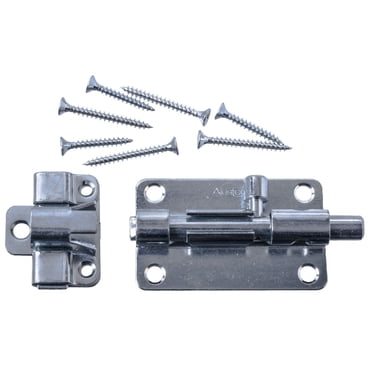 Verrou à pêne rond auto-réglable Ajustco de Hardware Essentials de 4 po en plaqué zinc