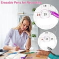 thumbnail image 3 of Erasable Ink Pens 0.5mm Fine Tip, 15 Assorted Colors, Thermo Sensitive Rollerball Writing Pens for School and Office, 3 of 7