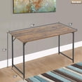 thumbnail image 3 of BestOffice Computer Desk, 47-Inch Modern Home Office PC Table, Study & Gaming Workstation for Small Spaces, Wood & Metal, Vintage Brown, 3 of 7