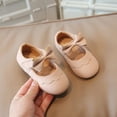thumbnail image 2 of Japceit Baby Shoes Size 4 Soft Sole Baby Shoes Spring New Soft Soled Single Shoes Baby Walking Shoes Bow Princess Small Leather Shoes Baby Shoes Size 3, 2 of 9