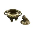 thumbnail image 2 of Porte-encens Tête de Dragon Dorée pour Déco en Laiton Format Compact, 2 of 8