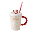 thumbnail image 1 of Ceramic Christmas Tree,Couples Christmas Gifts Christmas Mug Christmas Tree Ceramic Straw Mug High Color Sweater with Lid Straw Ceramic Mug Couple Mug Holiday Gift Mugs Gifts for Couples, 1 of 6