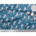 thumbnail image 3 of Soimoi Poly Georgette Fabric Jellyfish & Seahorse Ocean Fabric Prints by Yard 42 Inch Wide, 3 of 3