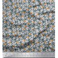 thumbnail image 1 of Soimoi Poly Georgette Fabric Diagonal Stripe,Cross Bones & Skull Decor Fabric Printed Yard 52 Inch Wide, 1 of 3