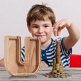 thumbnail image 3 of XZNGL Personalized Wooden Name Money Box Wooden Deposit Box Twenty Six English Letters, 3 of 6