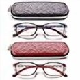 thumbnail image 3 of EYEURL Purple Red Ladies Reading glasses - 15 Women Readers Retro Blue Light Blocking computer UV Protection Reading glasses, 3 of 4