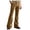 Khaki, variant on Male Gold Velvet Dress Pants - Flared Leg, Straight Fit, Pockets - Stylish Modern Trousers for Daily/Business Use