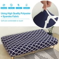 thumbnail image 4 of 2024 Futon Slipcover Armless Sofa Covers Stretch Sofa Bed Slipcover Protector Elastic (Light Gray Animal), 4 of 9