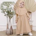 thumbnail image 2 of Kcodviy Muslim Abaya and Headscarf 23 Cute Gift Set for Girls Pure Size Small Girls Clothes Color Robe with Hijab, 2 of 7