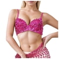 thumbnail image 3 of MIONGO Bra Sequined Performance Coat Bar Underwear Gathered Bra for Stunning Stage Presentations, 3 of 3