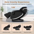 thumbnail image 4 of Costway Relaxation52 Full Body Massage Chair Zero Gravity SL Track Massage Recliner w/7 Auto Modes Extendable Footrest Bluetooth Speaker & Voice Control Black, 4 of 9